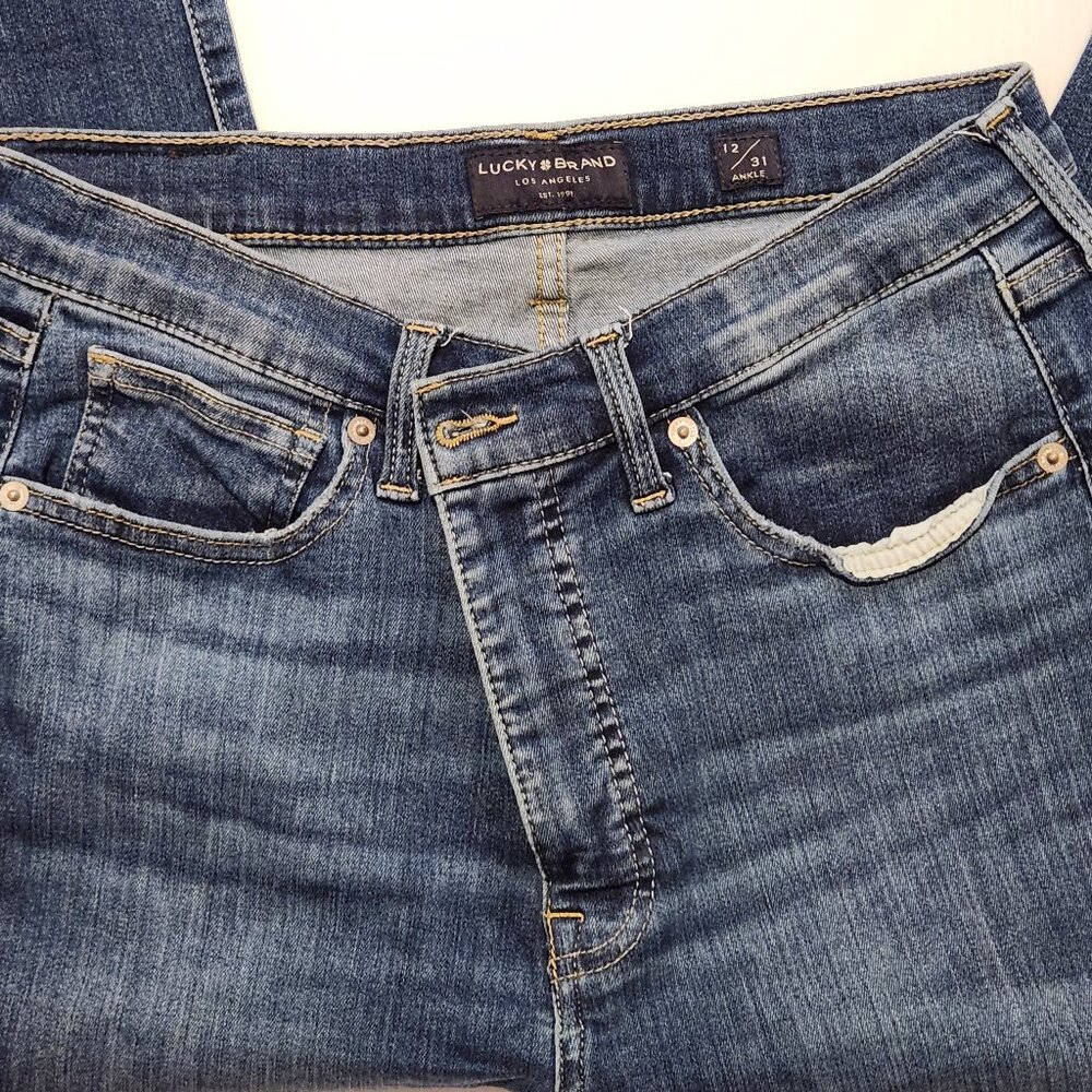 Lucky Brand Jeans, size 12 (31), ankle, skinny jeans, high rise Bridgette - Picture 3 of 4